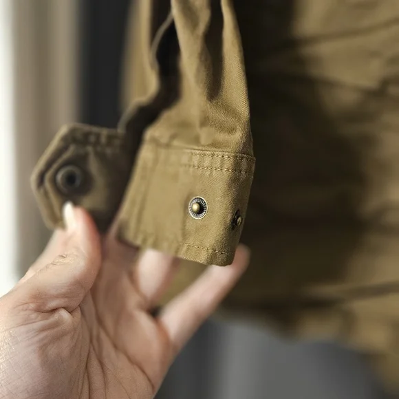 Lucky Brand Women's Green Cargo Military Utility Jacket Size S Button Pockets - Picture 3 of 13